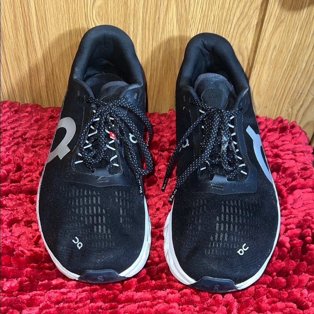 On Running Men's Black Athletic Shoes with White Accents